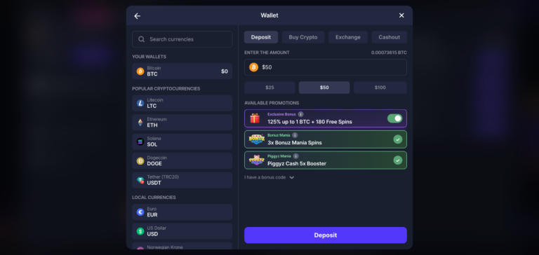 bitstarz deposit method as seen when testing