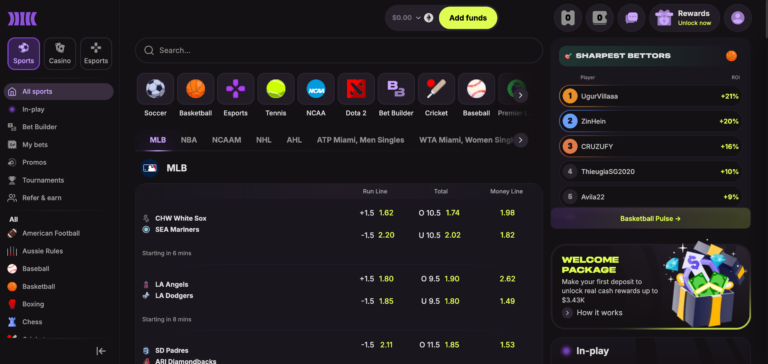 Cloudbet sport betting as seen on testing