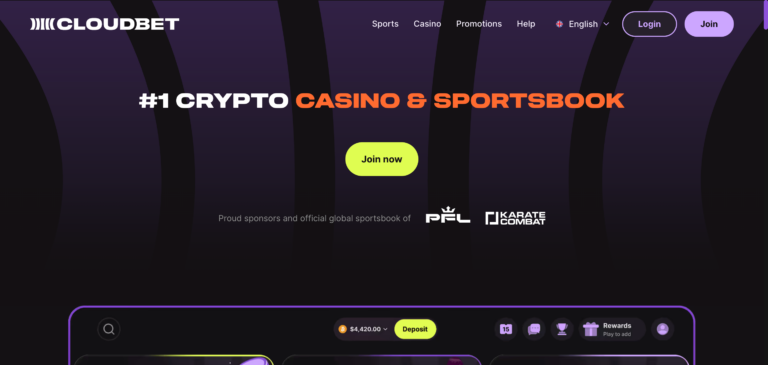 cloudbet home page