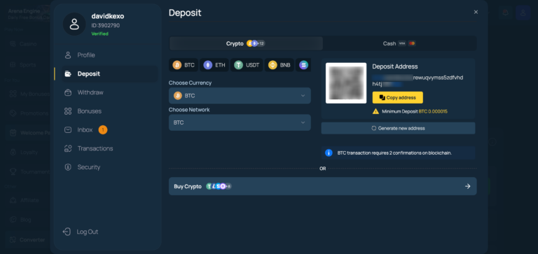 Fortunejack deposit methods as seen when testing