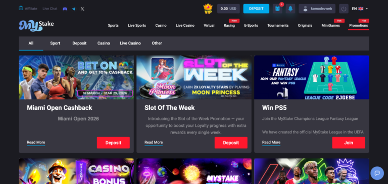 Mystake promo as seen when testing