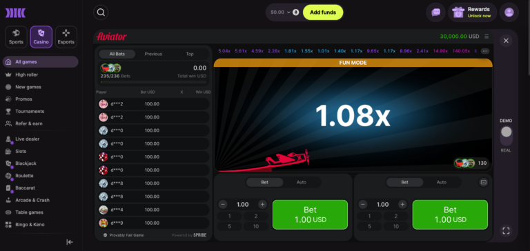 Aviator game as seen on cloudbet