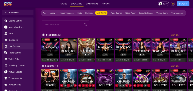 all live dealer casino on superslots