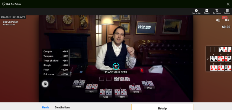 Wild Casino online poker when testing shows live dealer