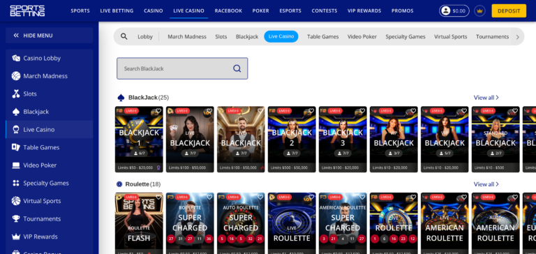 live dealer casino as seen on sportbetting