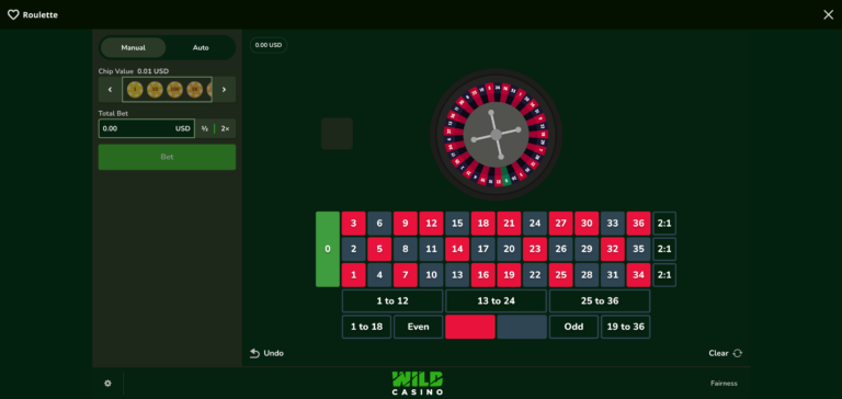 Wild casino Roulette when testing