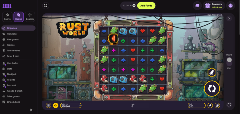 cloudbet slot game as seen when testing