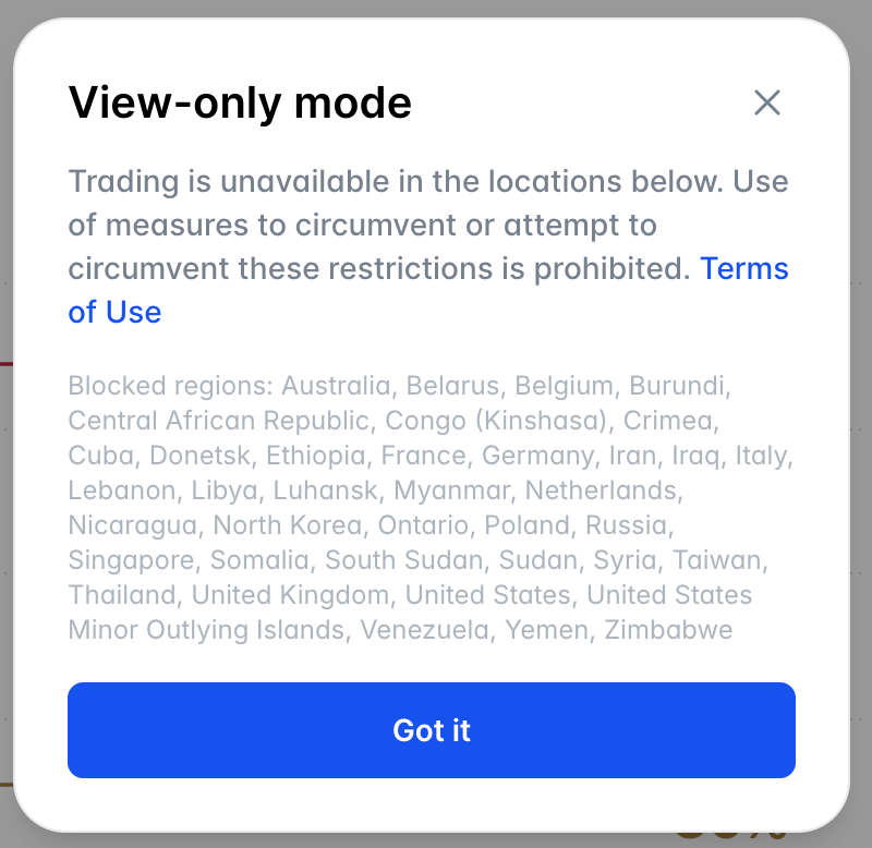 View only mode in PolyMarket
