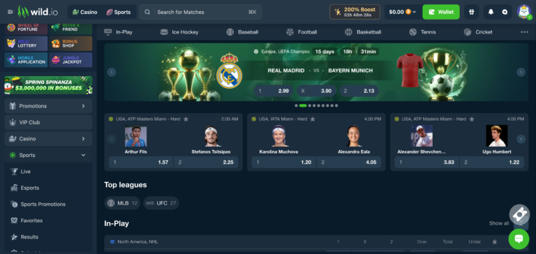 wild.io sport betting as seen on testing
