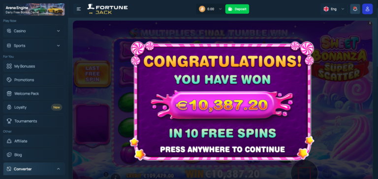 Sweet Bonanza slot jackpot win seen when testing
