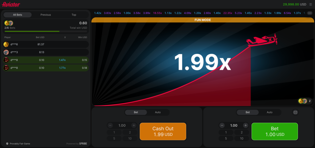 Aviator gameplay on demo take off