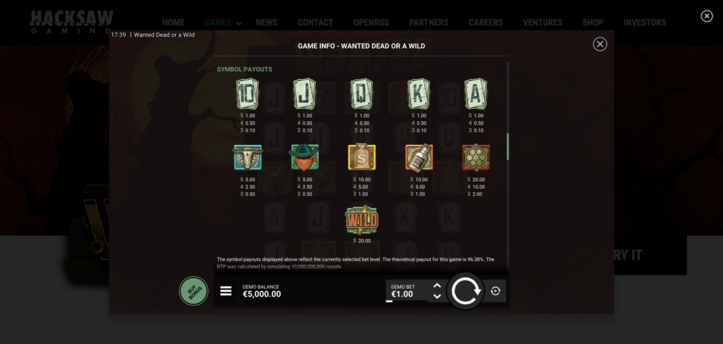 Wanted Dead Or a Wild rules