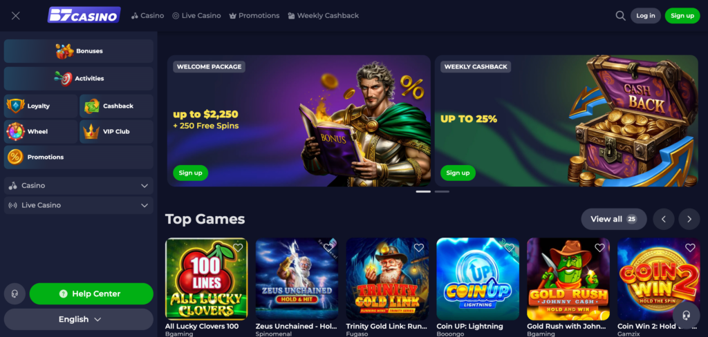 B7Casino home page