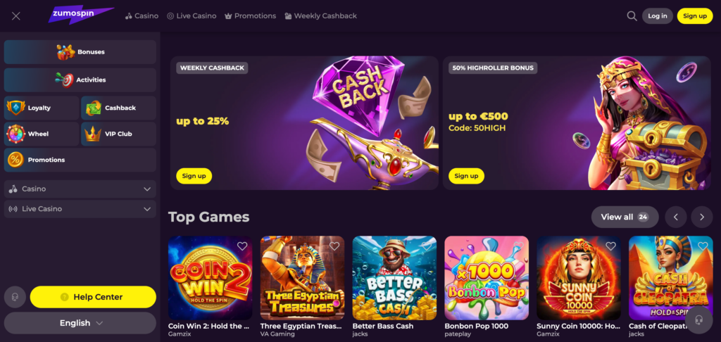 Zumospin home page